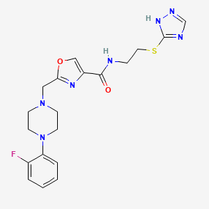 2-{[4-(2-fluorophenyl)-1-piperazinyl]methyl}-N-[2-(1H-1,2,4-triazol-5-ylthio)ethyl]-1,3-oxazole-4-carboxamide