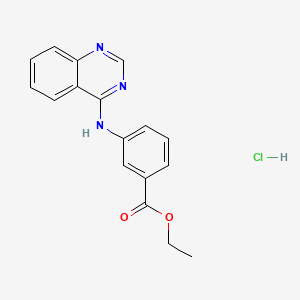 molecular formula C17H16ClN3O2 B4907993 ethyl 3-(4-quinazolinylamino)benzoate hydrochloride 