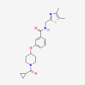 3-{[1-(cyclopropylcarbonyl)-4-piperidinyl]oxy}-N-[(4,5-dimethyl-1,3-thiazol-2-yl)methyl]benzamide