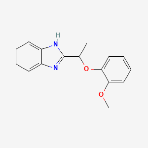 molecular formula C16H16N2O2 B4908044 2-[1-(2-methoxyphenoxy)ethyl]-1H-benzimidazole 