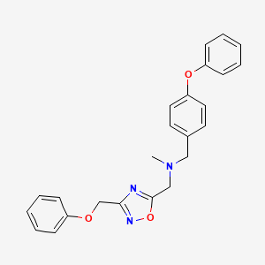 N-methyl-N-(4-phenoxybenzyl)-1-[3-(phenoxymethyl)-1,2,4-oxadiazol-5-yl]methanamine