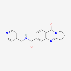 9-oxo-N-(pyridin-4-ylmethyl)-1,2,3,9-tetrahydropyrrolo[2,1-b]quinazoline-6-carboxamide