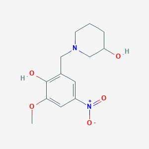 molecular formula C13H18N2O5 B4908062 1-(2-hydroxy-3-methoxy-5-nitrobenzyl)-3-piperidinol 