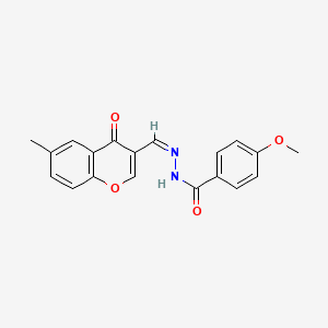 4-methoxy-N'-[(6-methyl-4-oxo-4H-chromen-3-yl)methylene]benzohydrazide