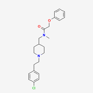 N-[[1-[2-(4-chlorophenyl)ethyl]piperidin-4-yl]methyl]-N-methyl-2-phenoxyacetamide