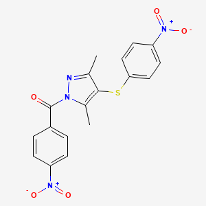 3,5-dimethyl-1-(4-nitrobenzoyl)-4-[(4-nitrophenyl)thio]-1H-pyrazole