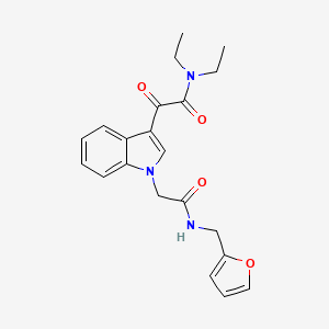 molecular formula C21H23N3O4 B4908134 N,N-diethyl-2-(1-{2-[(2-furylmethyl)amino]-2-oxoethyl}-1H-indol-3-yl)-2-oxoacetamide 