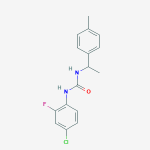 molecular formula C16H16ClFN2O B4908137 N-(4-chloro-2-fluorophenyl)-N'-[1-(4-methylphenyl)ethyl]urea 