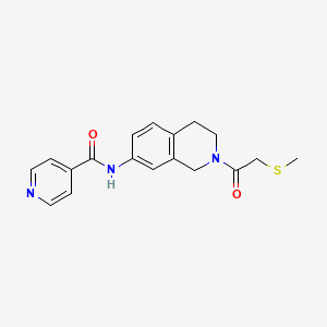 molecular formula C18H19N3O2S B4908145 N-{2-[2-(methylthio)acetyl]-1,2,3,4-tetrahydro-7-isoquinolinyl}isonicotinamide 