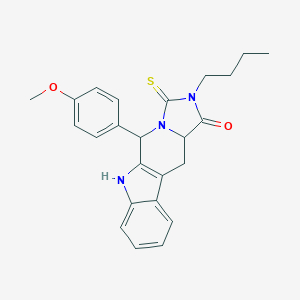 2-butyl-5-(4-methoxyphenyl)-3-thioxo-2,3,5,6,11,11a-hexahydro-1H-imidazo[5',1':6,1]pyrido[3,4-b]indol-1-one