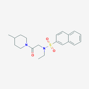 N-ethyl-N-[2-(4-methyl-1-piperidinyl)-2-oxoethyl]-2-naphthalenesulfonamide