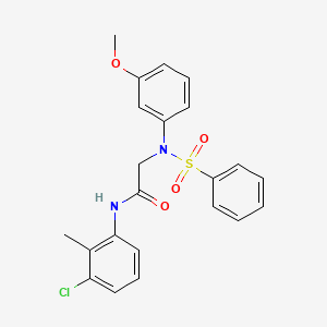 N~1~-(3-chloro-2-methylphenyl)-N~2~-(3-methoxyphenyl)-N~2~-(phenylsulfonyl)glycinamide