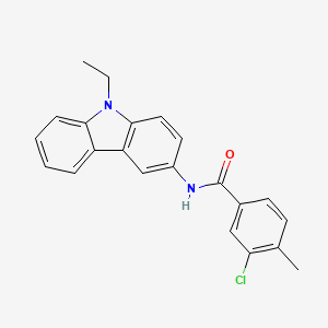 molecular formula C22H19ClN2O B4908193 3-chloro-N-(9-ethyl-9H-carbazol-3-yl)-4-methylbenzamide 