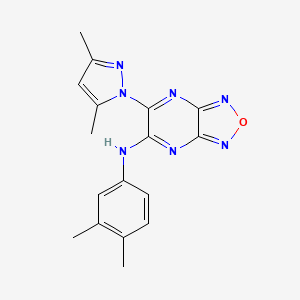 N-(3,4-dimethylphenyl)-6-(3,5-dimethyl-1H-pyrazol-1-yl)[1,2,5]oxadiazolo[3,4-b]pyrazin-5-amine