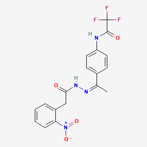 2,2,2-trifluoro-N-(4-{N-[(2-nitrophenyl)acetyl]ethanehydrazonoyl}phenyl)acetamide