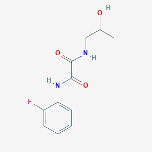 molecular formula C11H13FN2O3 B4908234 N-(2-fluorophenyl)-N'-(2-hydroxypropyl)ethanediamide 