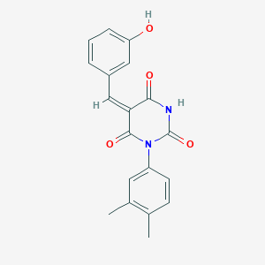 1-(3,4-dimethylphenyl)-5-(3-hydroxybenzylidene)-2,4,6(1H,3H,5H)-pyrimidinetrione