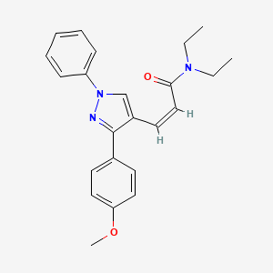 N,N-diethyl-3-[3-(4-methoxyphenyl)-1-phenyl-1H-pyrazol-4-yl]acrylamide