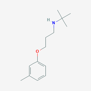 molecular formula C14H23NO B4908268 2-methyl-N-[3-(3-methylphenoxy)propyl]propan-2-amine 