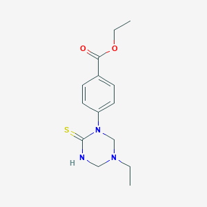 molecular formula C14H19N3O2S B490827 Ethyl 4-(5-ethyl-2-thioxo-1,3,5-triazinan-1-yl)benzoate CAS No. 685130-80-7
