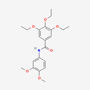 molecular formula C21H27NO6 B4908287 N-(3,4-dimethoxyphenyl)-3,4,5-triethoxybenzamide 