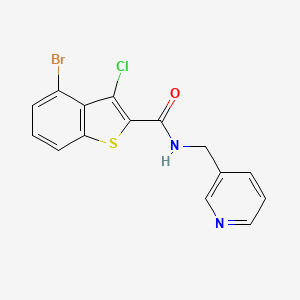 molecular formula C15H10BrClN2OS B4908303 4-BROMO-3-CHLORO-N-[(PYRIDIN-3-YL)METHYL]-1-BENZOTHIOPHENE-2-CARBOXAMIDE 