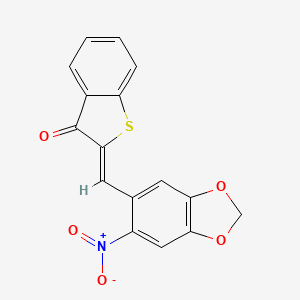 2-[(6-nitro-1,3-benzodioxol-5-yl)methylene]-1-benzothiophen-3(2H)-one