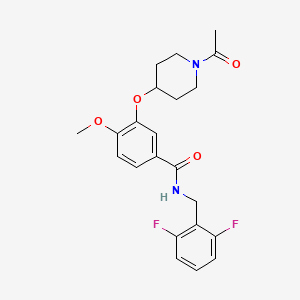 3-[(1-acetyl-4-piperidinyl)oxy]-N-(2,6-difluorobenzyl)-4-methoxybenzamide