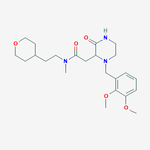 2-[1-(2,3-dimethoxybenzyl)-3-oxo-2-piperazinyl]-N-methyl-N-[2-(tetrahydro-2H-pyran-4-yl)ethyl]acetamide