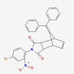 molecular formula C28H19BrN2O4 B4908323 4-(4-bromo-2-nitrophenyl)-10-(diphenylmethylene)-4-azatricyclo[5.2.1.0~2,6~]dec-8-ene-3,5-dione 