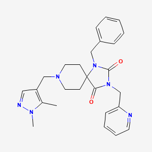 1-benzyl-8-[(1,5-dimethyl-1H-pyrazol-4-yl)methyl]-3-(2-pyridinylmethyl)-1,3,8-triazaspiro[4.5]decane-2,4-dione