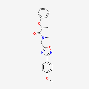 N-{[3-(4-methoxyphenyl)-1,2,4-oxadiazol-5-yl]methyl}-N-methyl-2-phenoxypropanamide