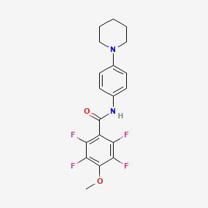 2,3,5,6-tetrafluoro-4-methoxy-N-(4-piperidin-1-ylphenyl)benzamide