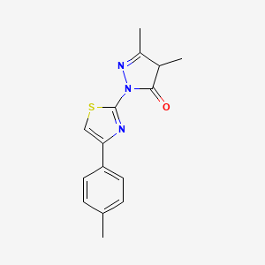 4,5-dimethyl-2-[4-(4-methylphenyl)-1,3-thiazol-2-yl]-4H-pyrazol-3-one