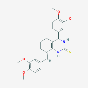 8-(3,4-dimethoxybenzylidene)-4-(3,4-dimethoxyphenyl)-3,4,5,6,7,8-hexahydro-2(1H)-quinazolinethione
