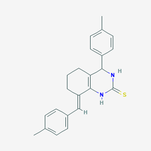 molecular formula C23H24N2S B490842 8-(4-methylbenzylidene)-4-(4-methylphenyl)-3,4,5,6,7,8-hexahydro-2(1H)-quinazolinethione CAS No. 1164481-17-7