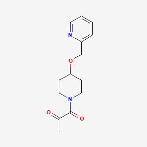 1-oxo-1-[4-(2-pyridinylmethoxy)-1-piperidinyl]acetone trifluoroacetate