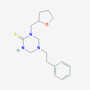 molecular formula C16H23N3OS B490844 5-(2-Phenylethyl)-1-(tetrahydro-2-furanylmethyl)-1,3,5-triazinane-2-thione CAS No. 667908-69-2