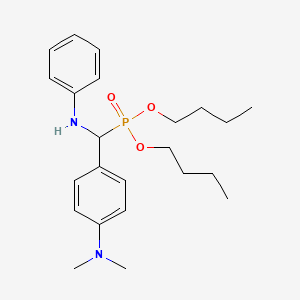 molecular formula C23H35N2O3P B4908442 dibutyl {anilino[4-(dimethylamino)phenyl]methyl}phosphonate 