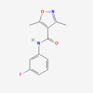 N-(3-fluorophenyl)-3,5-dimethyl-1,2-oxazole-4-carboxamide