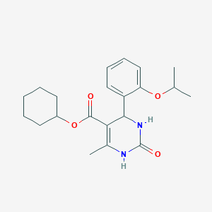 Cyclohexyl 6-methyl-2-oxo-4-[2-(propan-2-yloxy)phenyl]-1,2,3,4-tetrahydropyrimidine-5-carboxylate