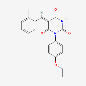 (5Z)-1-(4-ethoxyphenyl)-5-[(2-methylphenyl)methylidene]-1,3-diazinane-2,4,6-trione