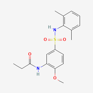 N-[5-[(2,6-dimethylphenyl)sulfamoyl]-2-methoxyphenyl]propanamide