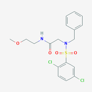 molecular formula C18H20Cl2N2O4S B4908544 N~2~-benzyl-N~2~-[(2,5-dichlorophenyl)sulfonyl]-N-(2-methoxyethyl)glycinamide 