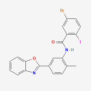 molecular formula C21H14BrIN2O2 B4908609 N-[5-(1,3-benzoxazol-2-yl)-2-methylphenyl]-5-bromo-2-iodobenzamide 