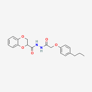 molecular formula C20H22N2O5 B4908620 N-(2H,3H-benzo[e]1,4-dioxan-2-ylcarbonylamino)-2-(4-propylphenoxy)acetamide 