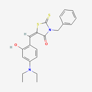 (5E)-3-benzyl-5-[[4-(diethylamino)-2-hydroxyphenyl]methylidene]-2-sulfanylidene-1,3-thiazolidin-4-one