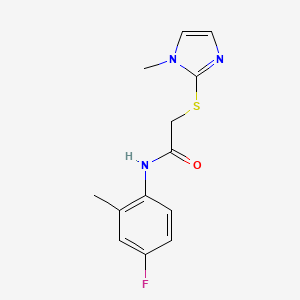 N-(4-fluoro-2-methylphenyl)-2-[(1-methyl-1H-imidazol-2-yl)thio]acetamide