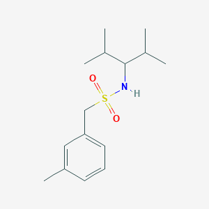 molecular formula C15H25NO2S B4908707 N-(2,4-dimethylpentan-3-yl)-1-(3-methylphenyl)methanesulfonamide 