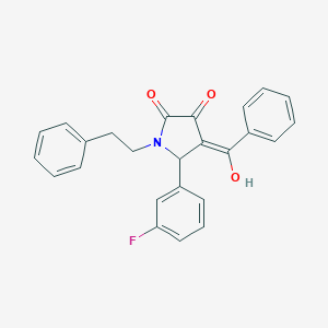 4-benzoyl-5-(3-fluorophenyl)-3-hydroxy-1-(2-phenylethyl)-1,5-dihydro-2H-pyrrol-2-one